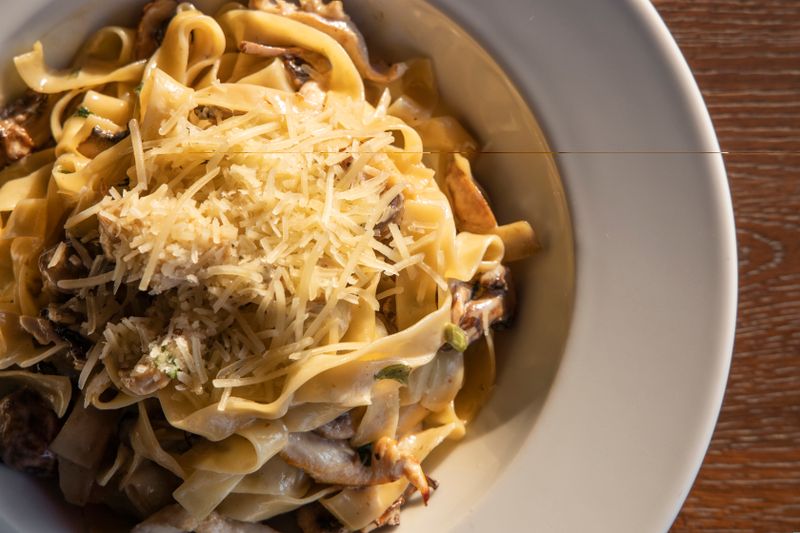 Fettuccine Alfredo with creamy butter and parmesan sauce